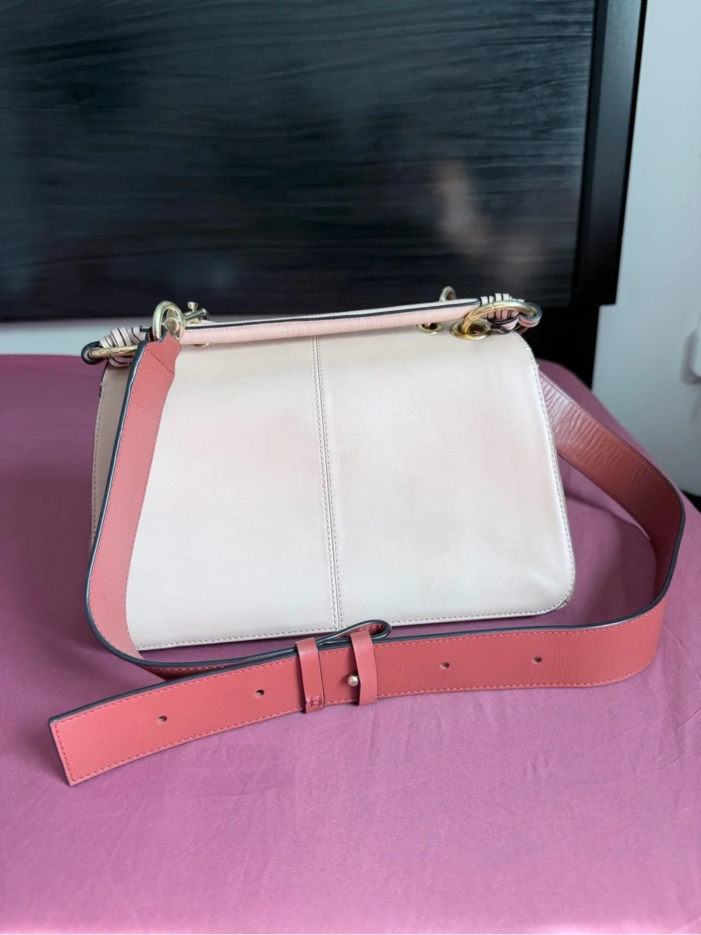 See By Chloe Two-Tone Blush and Rose crossbody Bag